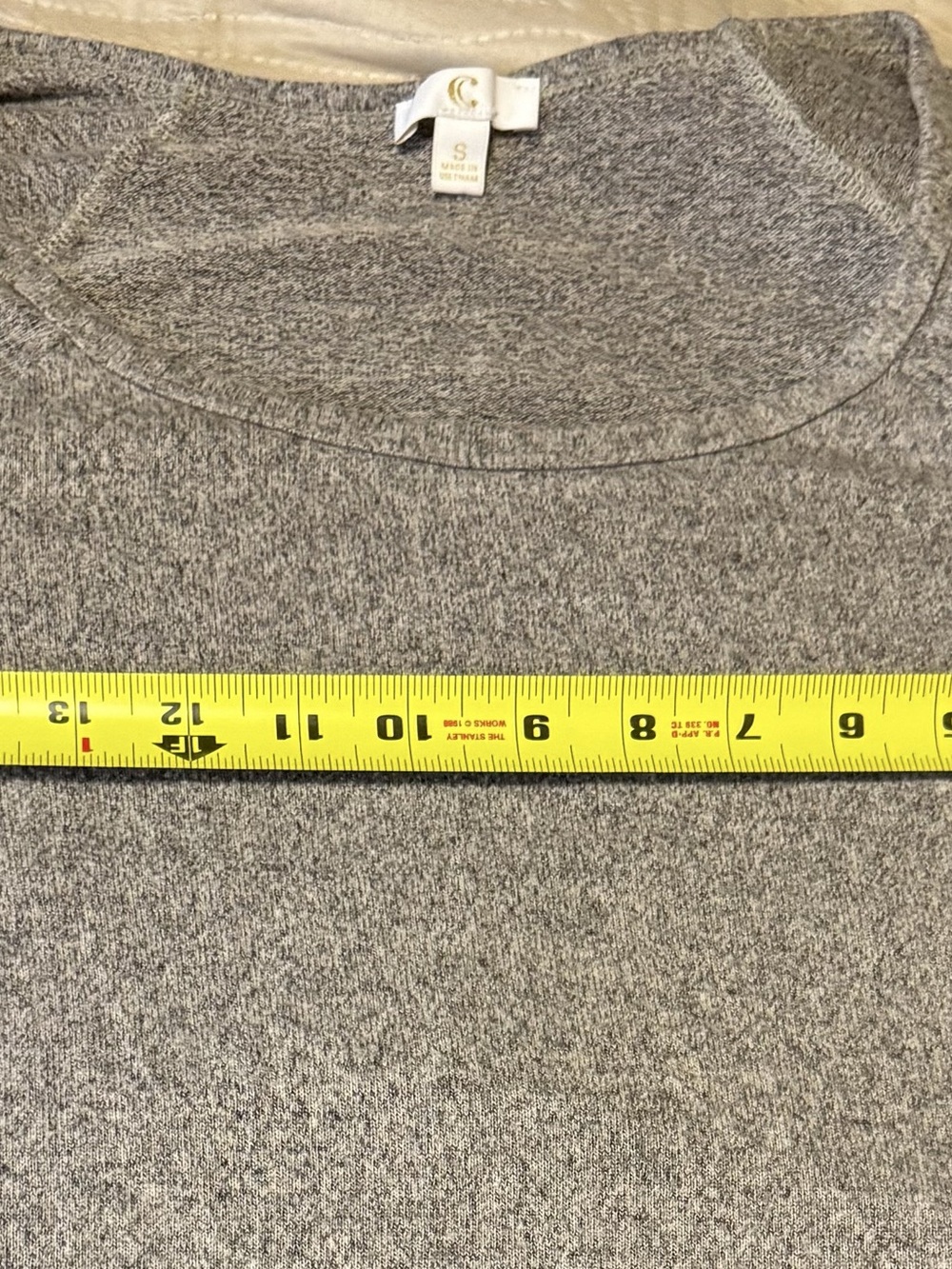 Medium & Dark Gray Woman’s long shirt, Size Small by CC. Long Sleeve - Picture 5 of 10
